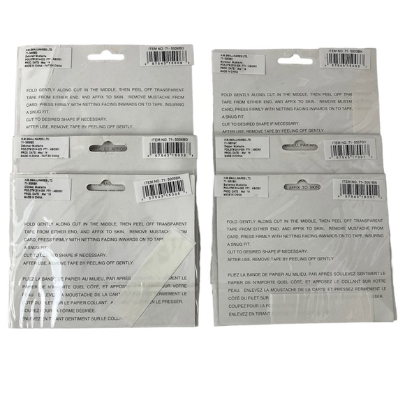 Self Adhesive Mustache Costume - Picture 2 of 8